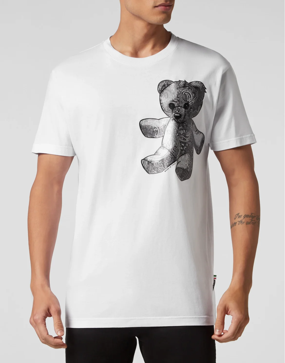 T-shirt Round Neck SS Paisley Teddy Bear, цвет: Белый