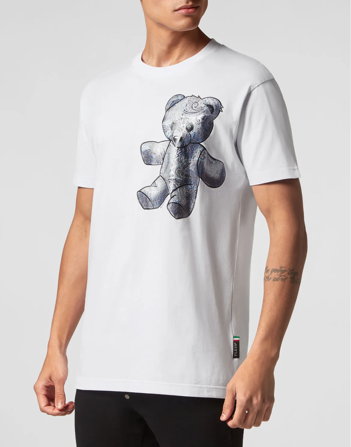 T-shirt Round Neck SS Paisley Teddy Bear, цвет: Белый