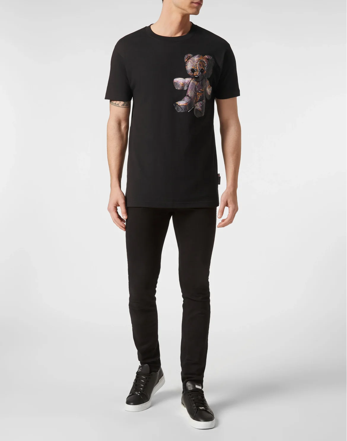T-shirt Round Neck SS Paisley Teddy Bear, цвет: Черный