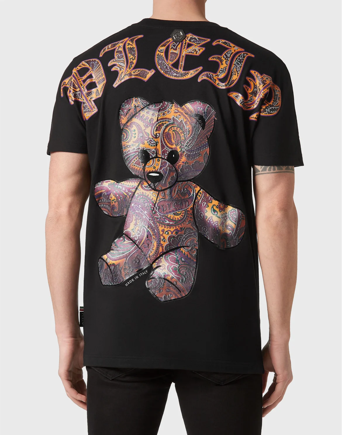 T-shirt Round Neck SS Paisley Teddy Bear, цвет: Черный