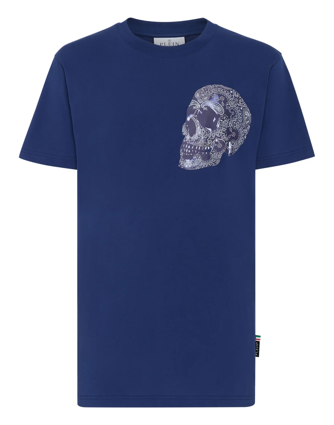T-shirt Round Neck SS Paisley Skull, цвет: Синий