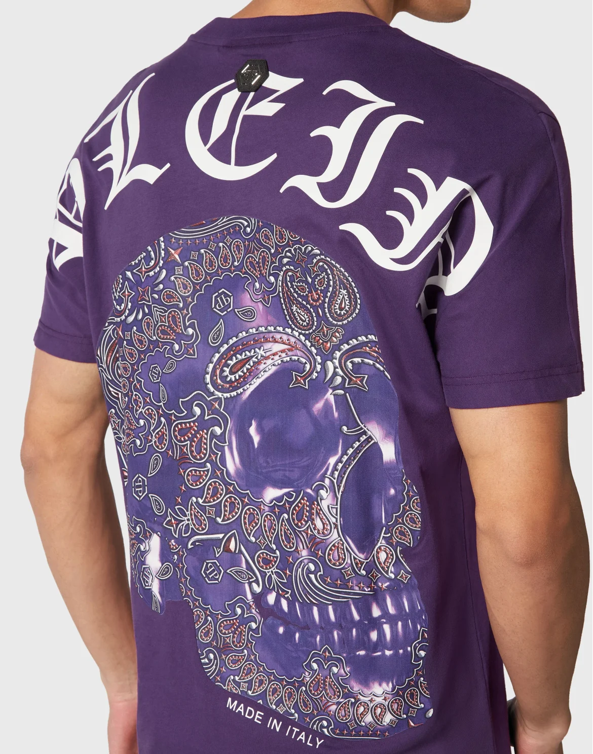 T-shirt Round Neck SS Paisley Skull, цвет: Фиолетовый