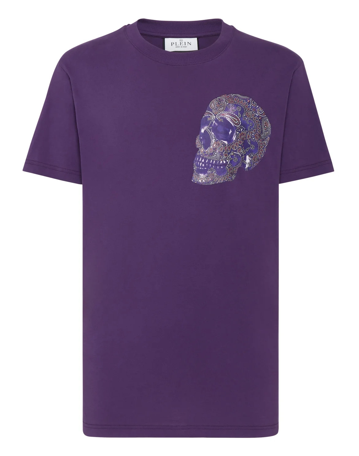 T-shirt Round Neck SS Paisley Skull, цвет: Фиолетовый