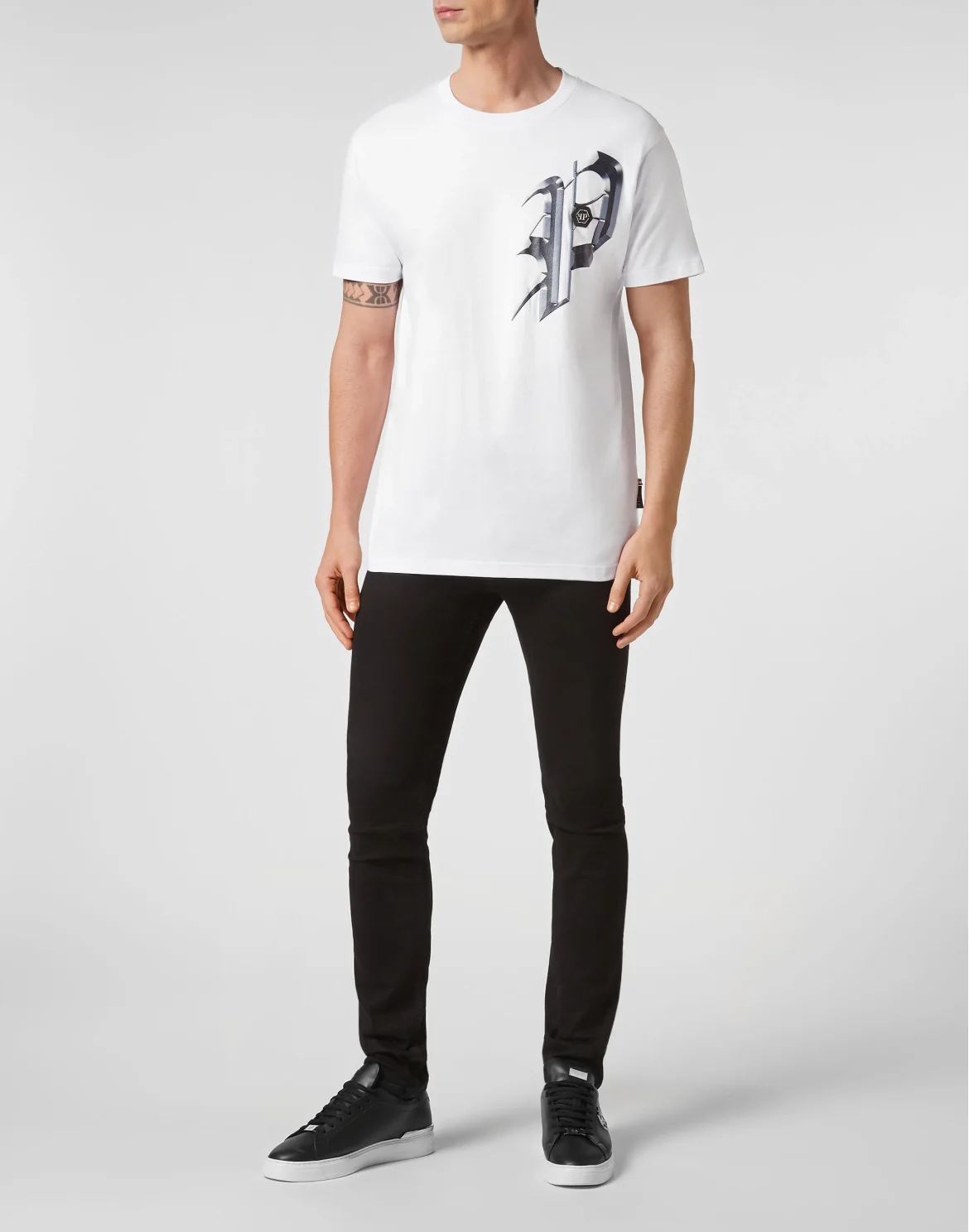 T-shirt Round Neck SS Graphic Plein, цвет: Белый