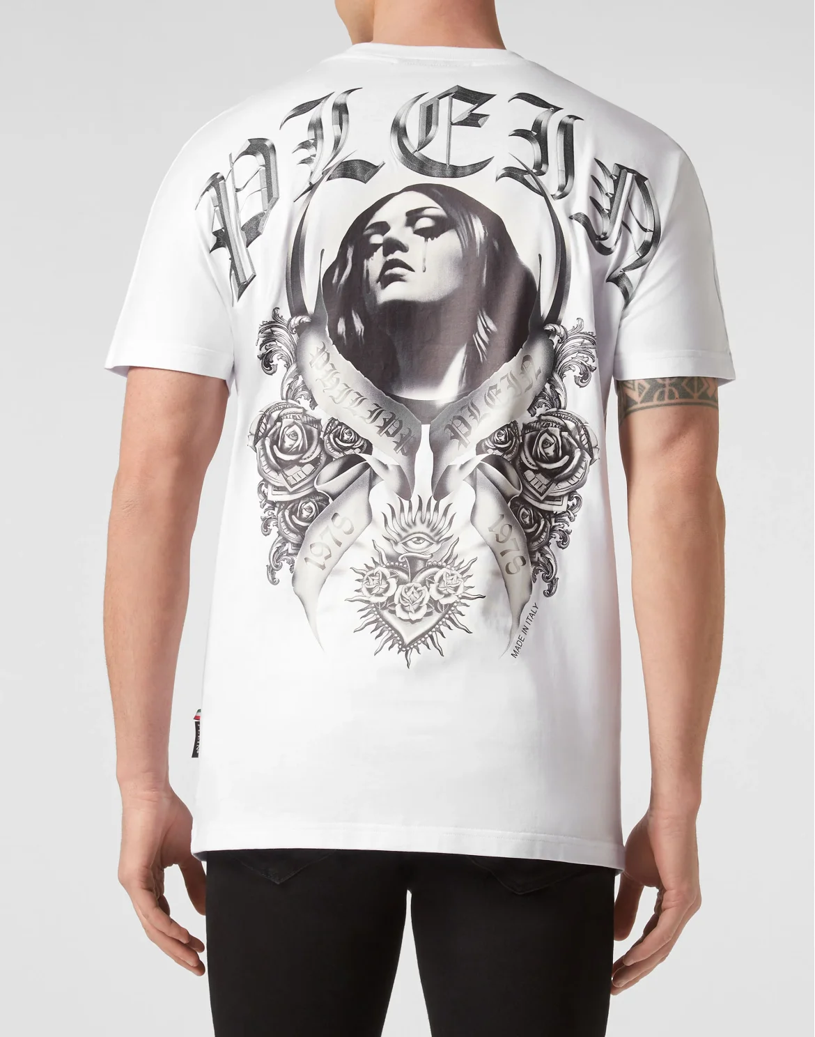 T-shirt Round Neck SS Graphic Plein, цвет: Белый