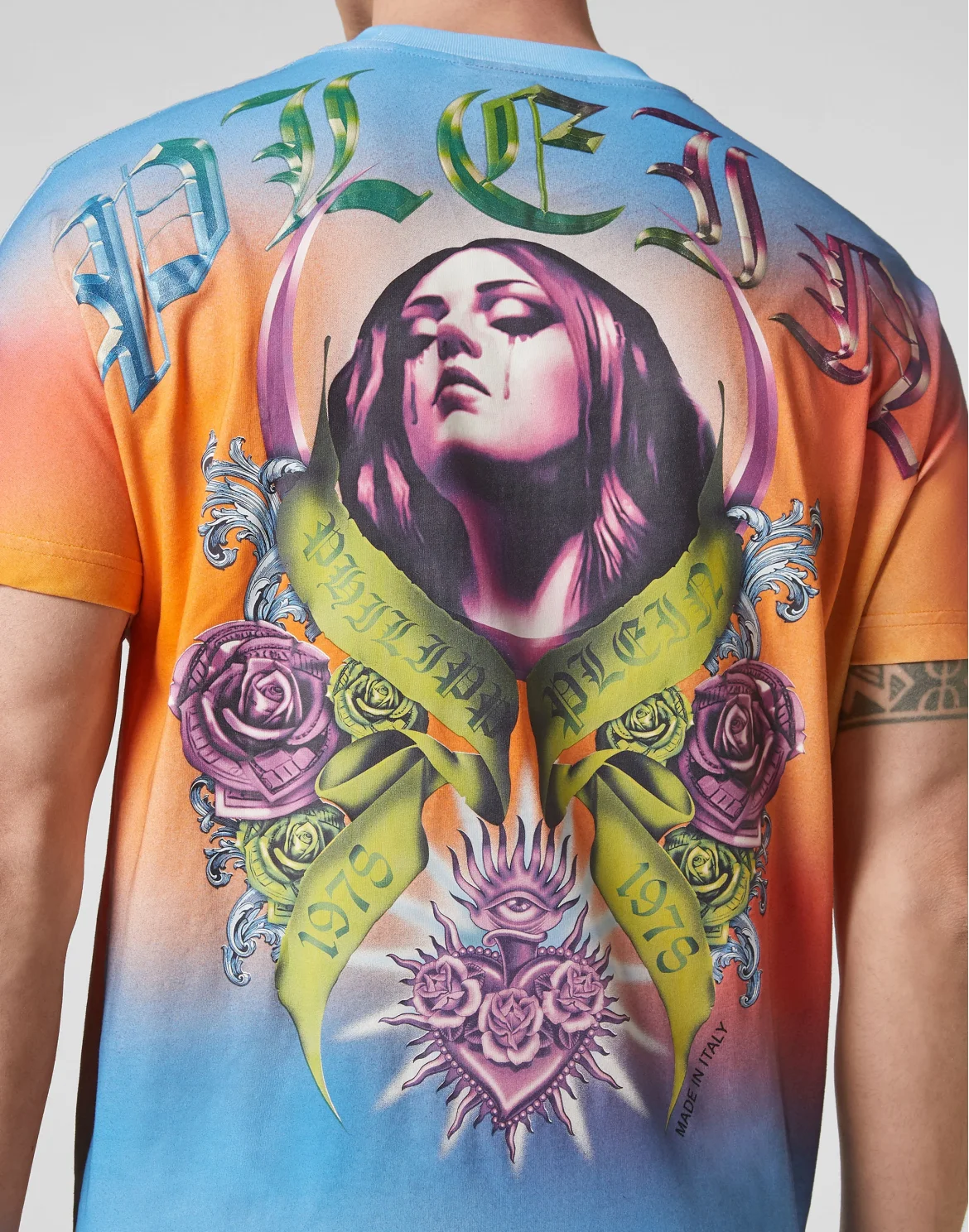 T-shirt Round Neck SS Graphic Plein, цвет: Мультиколор
