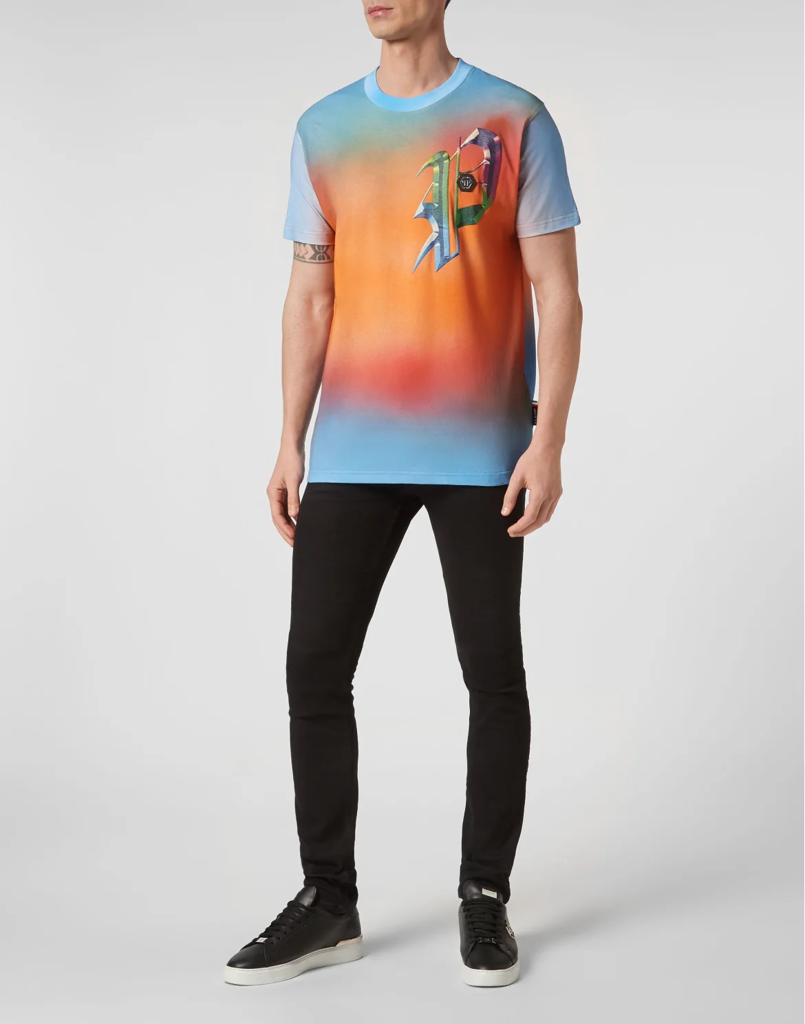 T-shirt Round Neck SS Graphic Plein, цвет: Мультиколор