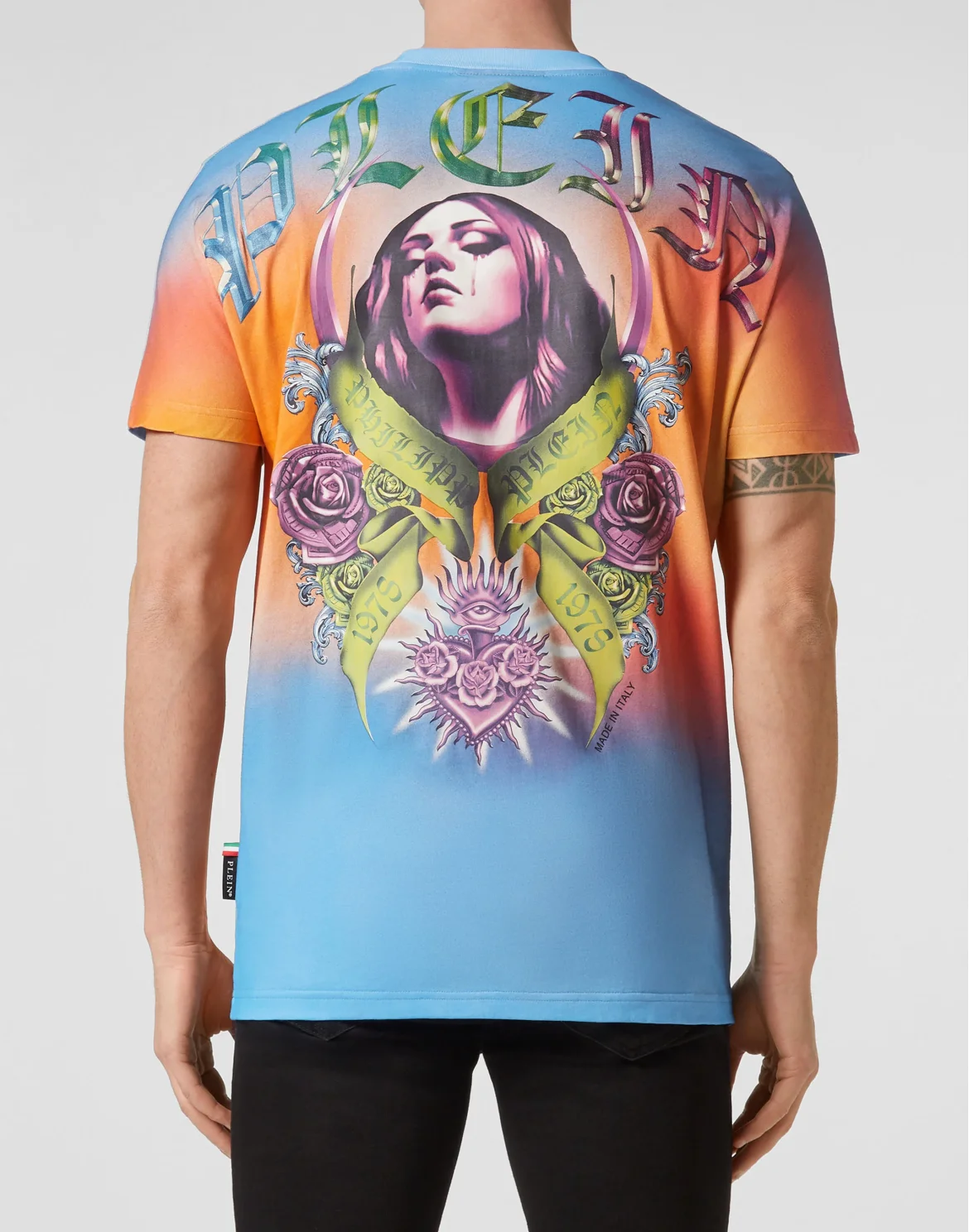 T-shirt Round Neck SS Graphic Plein, цвет: Мультиколор
