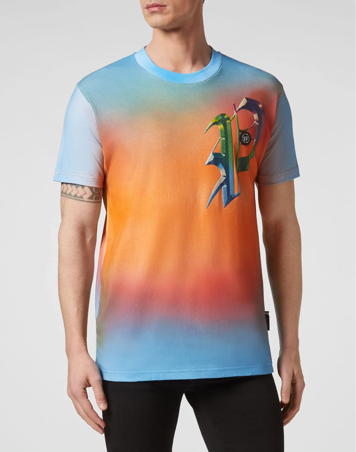 T-shirt Round Neck SS Graphic Plein, цвет: Мультиколор