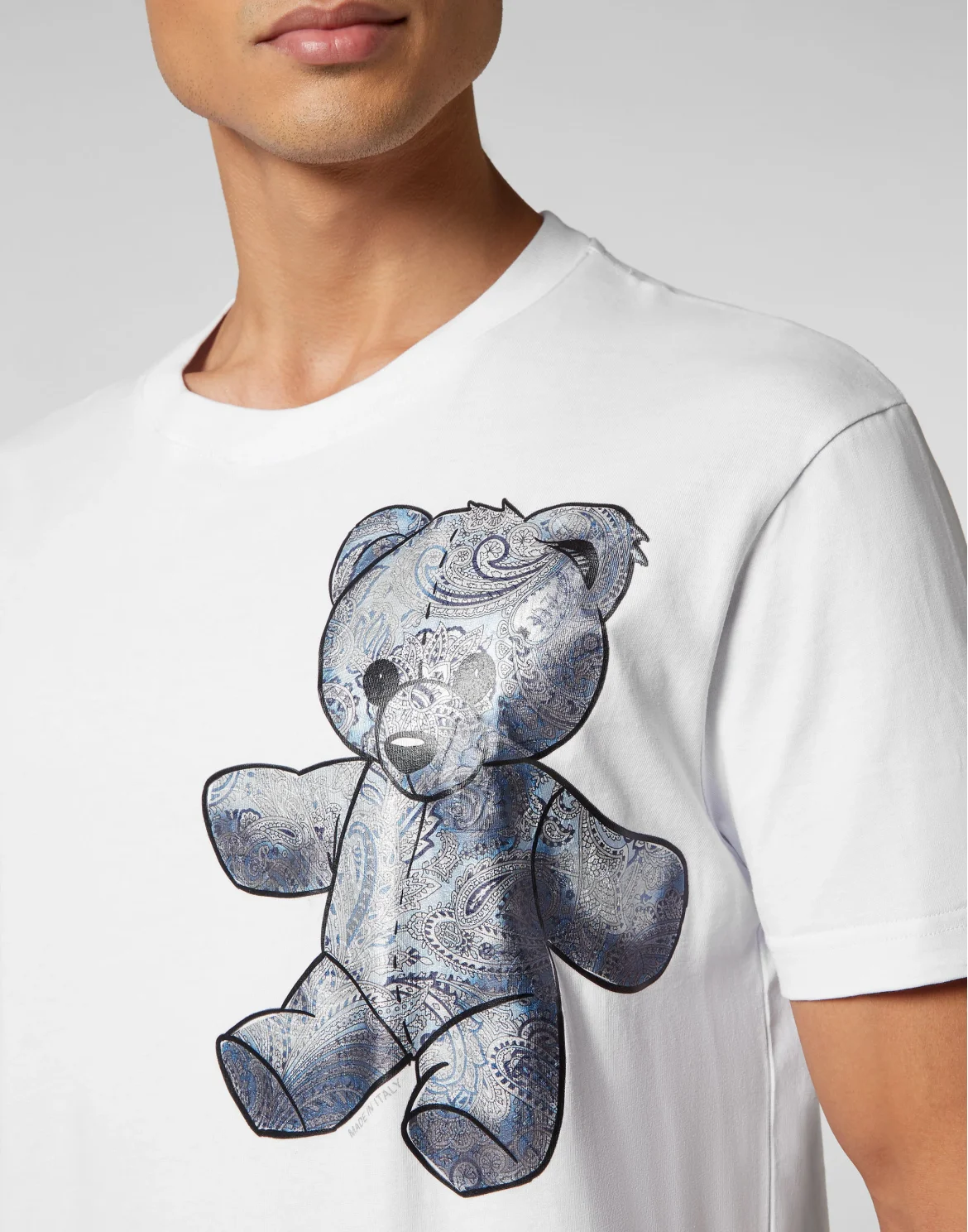 T-shirt Round Neck SS Paisley Teddy Bear, цвет: Белый