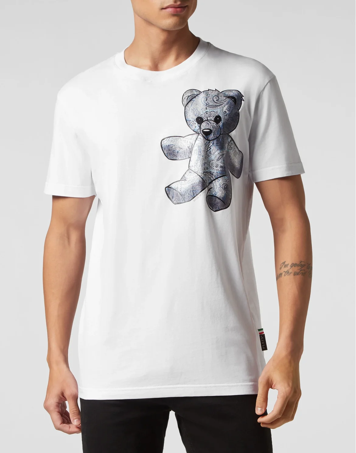 T-shirt Round Neck SS Paisley Teddy Bear, цвет: Белый