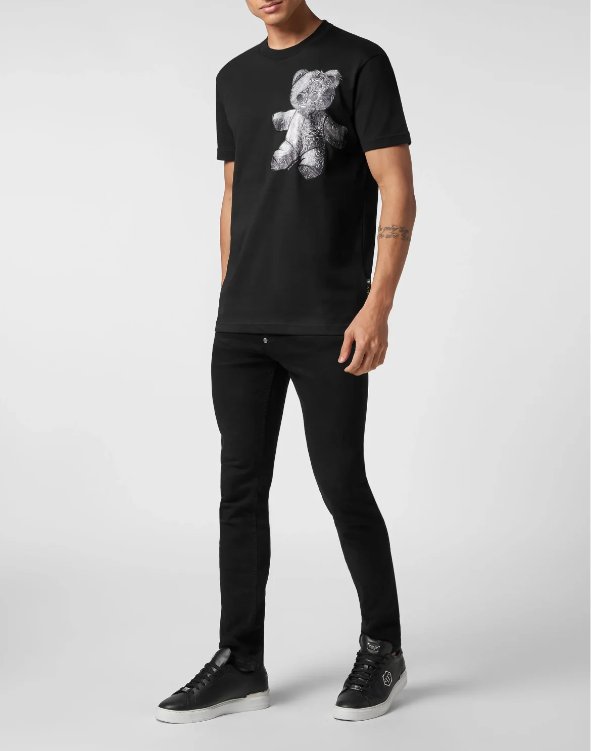 T-shirt Round Neck SS Paisley Teddy Bear, цвет: Черный