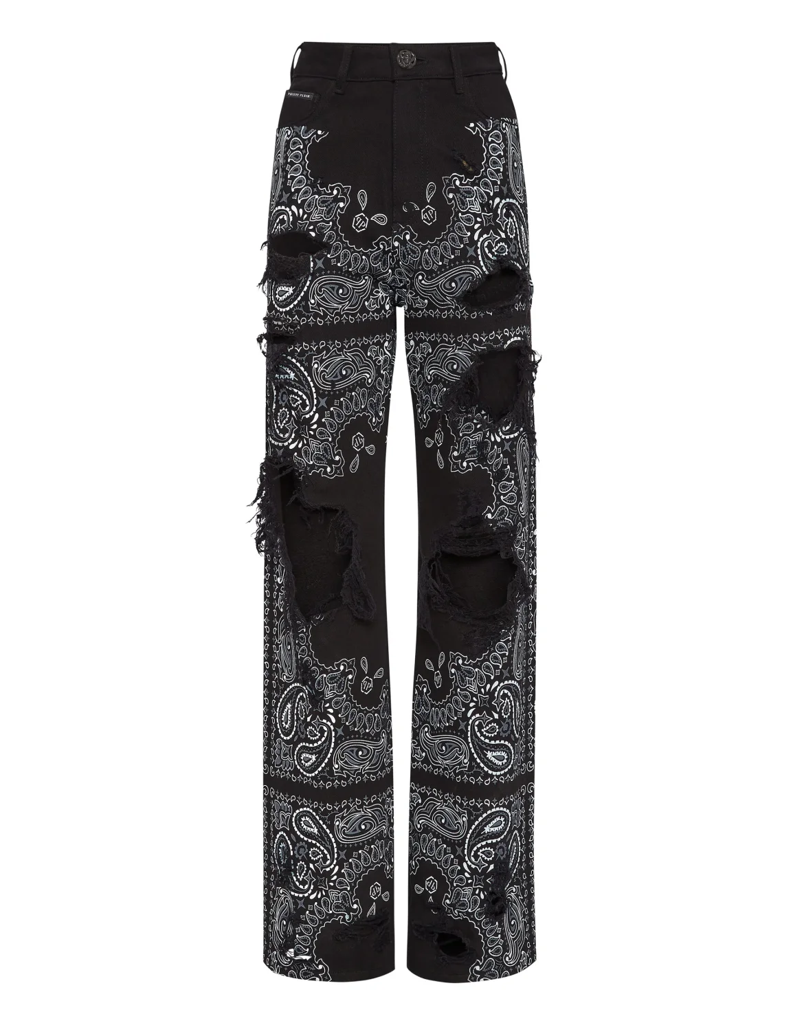 Denim Trousers Palace Fit Paisley Skull, цвет: Черный