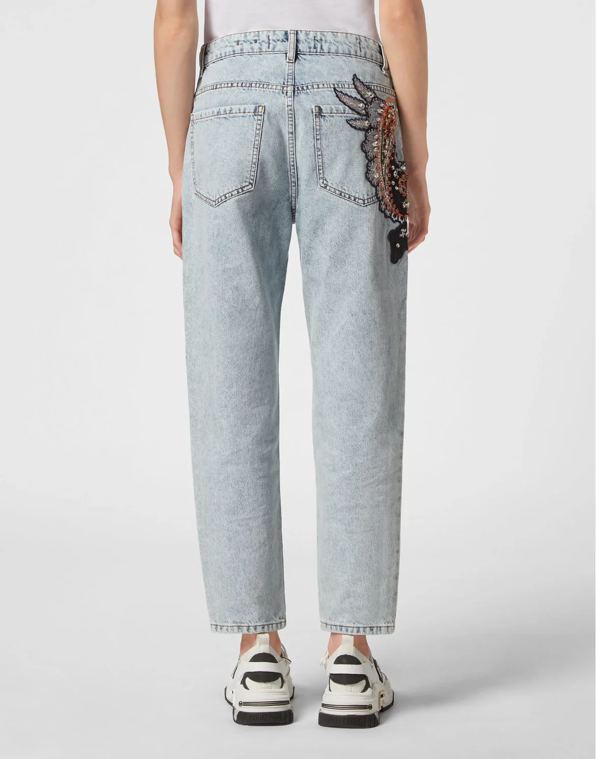 Denim Trousers Mom Fit Paisley, цвет: Голубой