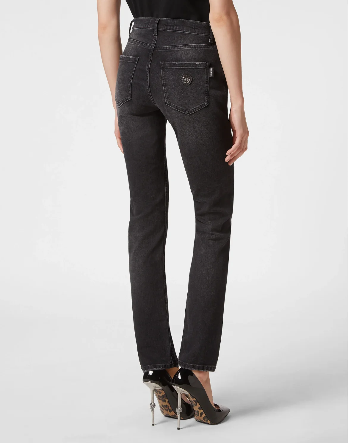 Denim Trousers Regular Fit, цвет: Черный
