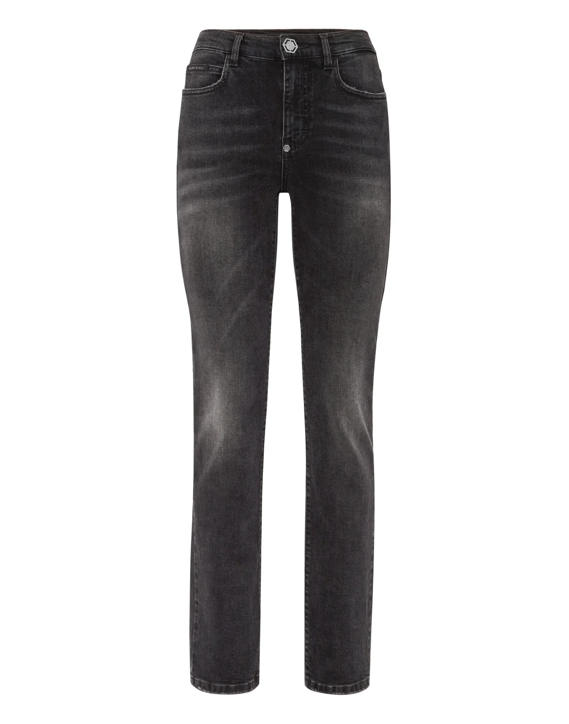 Denim Trousers Regular Fit, цвет: Черный