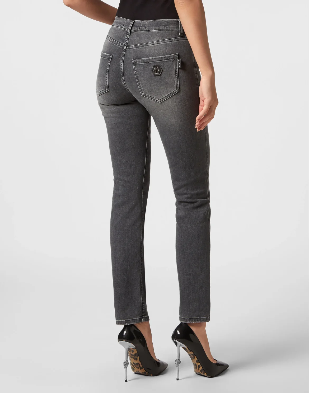 Denim Trousers Regular Fit, цвет: Серый