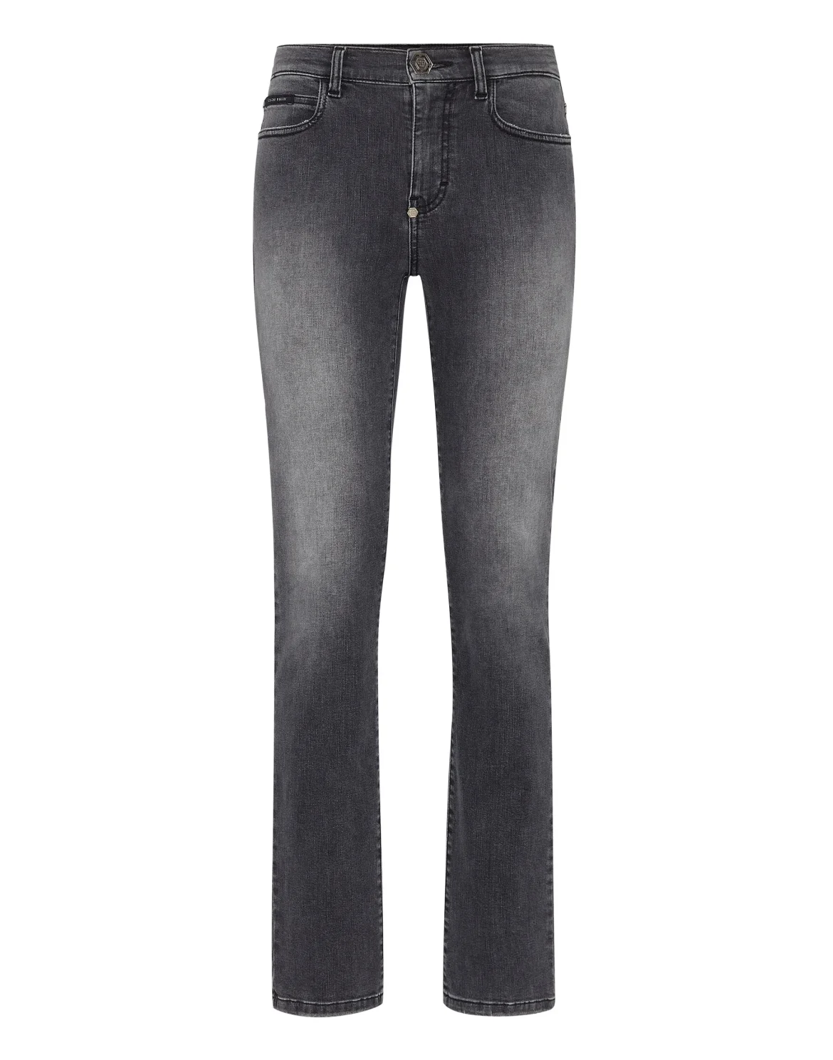 Denim Trousers Regular Fit, цвет: Серый
