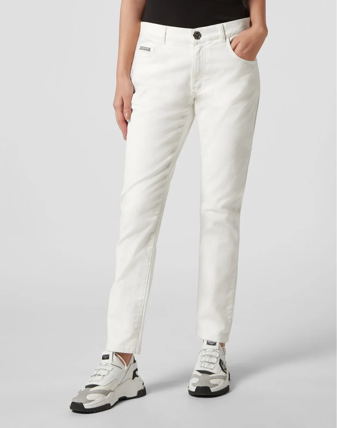 Denim Trousers Ex Boyfriend Fit, цвет: Белый