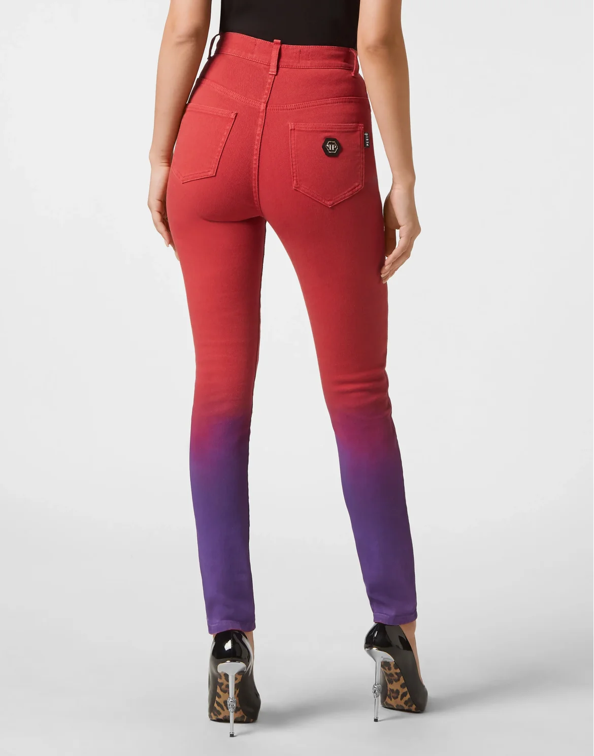 Denim Trousers Super High Waist Jegging, цвет: Фиолетовый