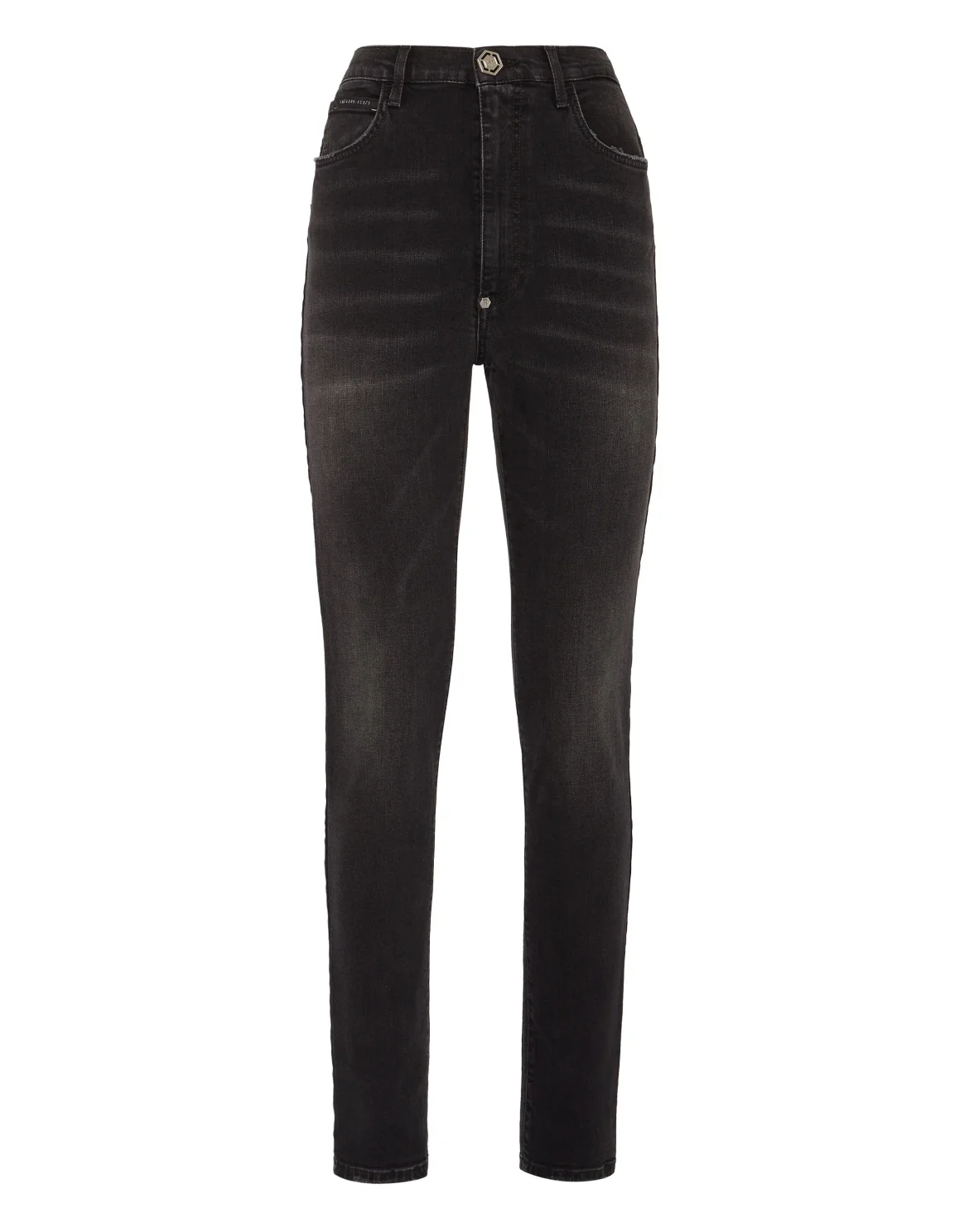 Denim Trousers Super High Waist Jegging, цвет: Черный