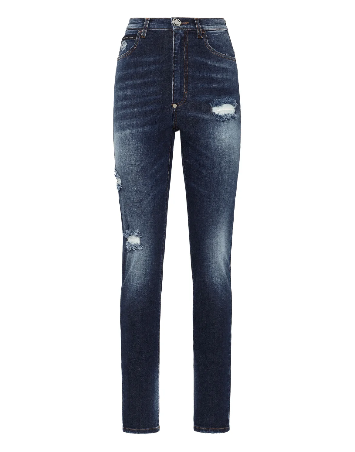 Denim Trousers Super High Waist Jegging, цвет: Синий