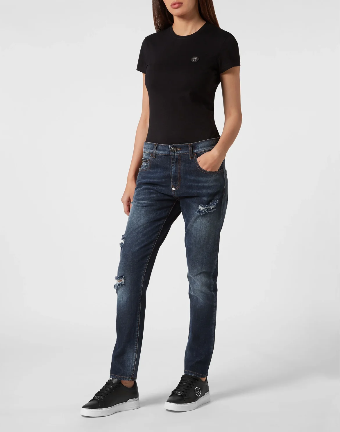 Denim Trousers Ex Boyfriend Fit, цвет: Синий