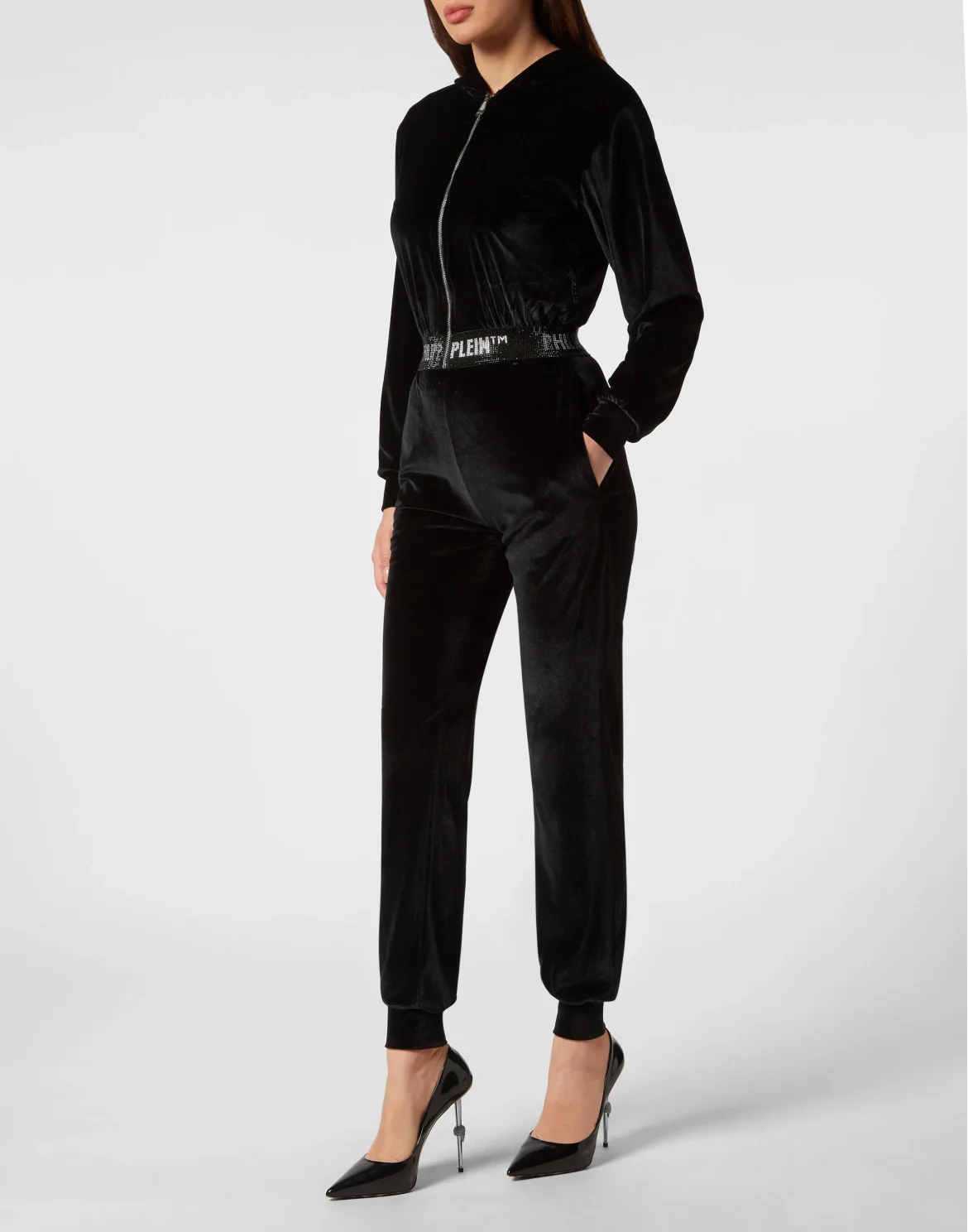 Hoodie Sweatjacket Crystal, цвет: Черный