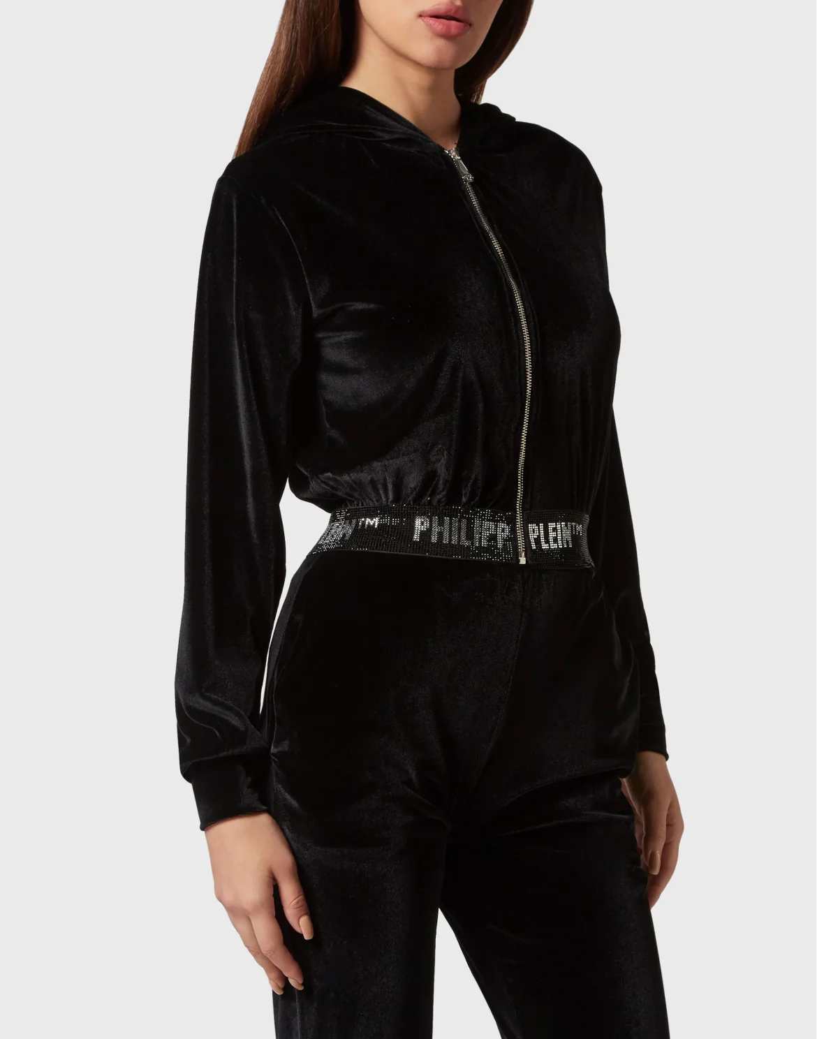 Hoodie Sweatjacket Crystal, цвет: Черный