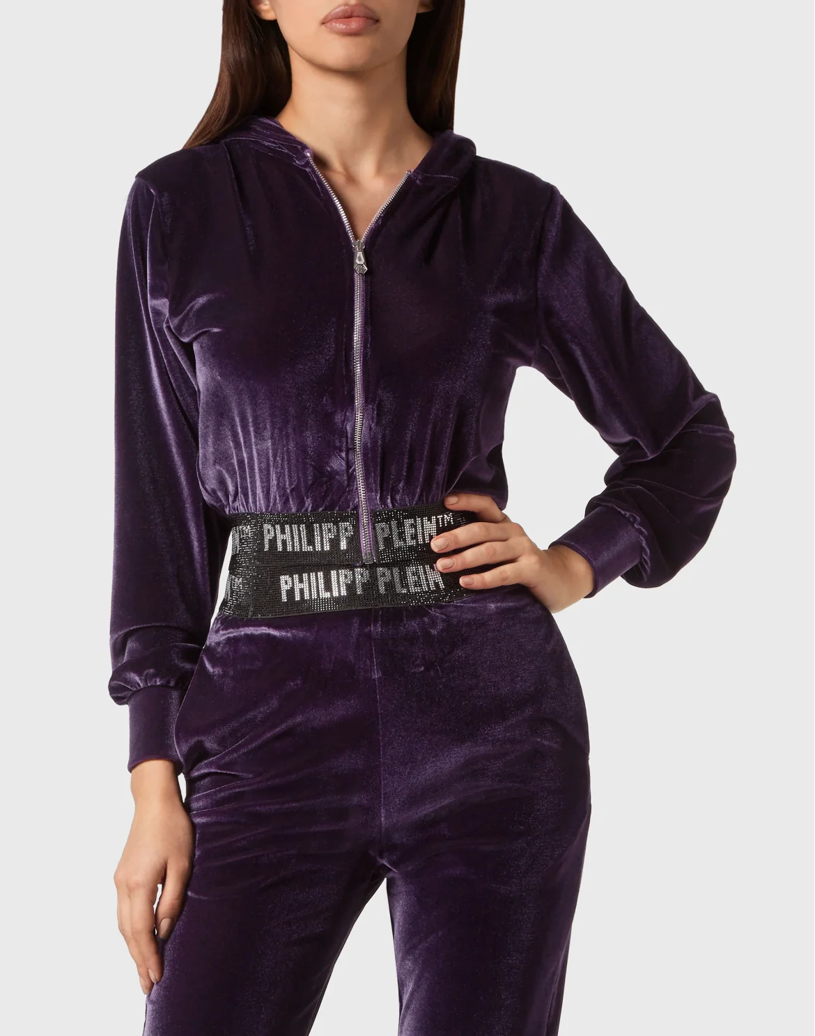 Hoodie Sweatjacket Crystal, цвет: Фиолетовый