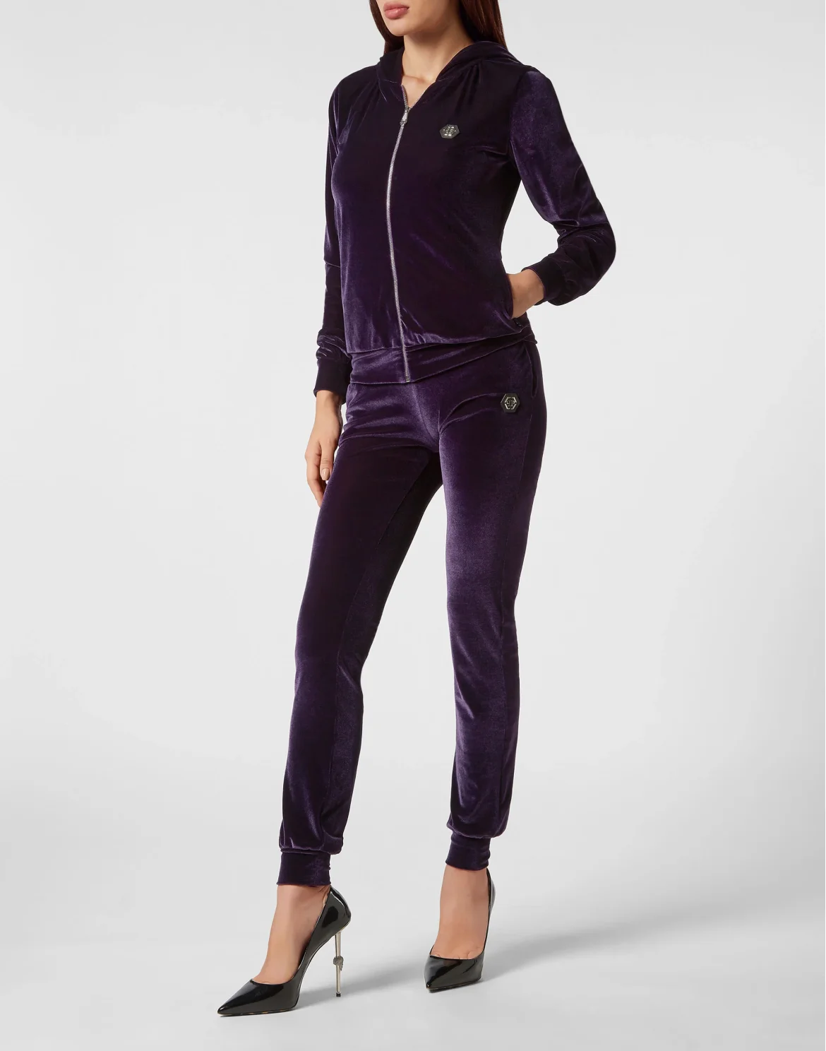 Jogging Tracksuit: Hoodie/Trousers Paisley Skull, цвет: Фиолетовый