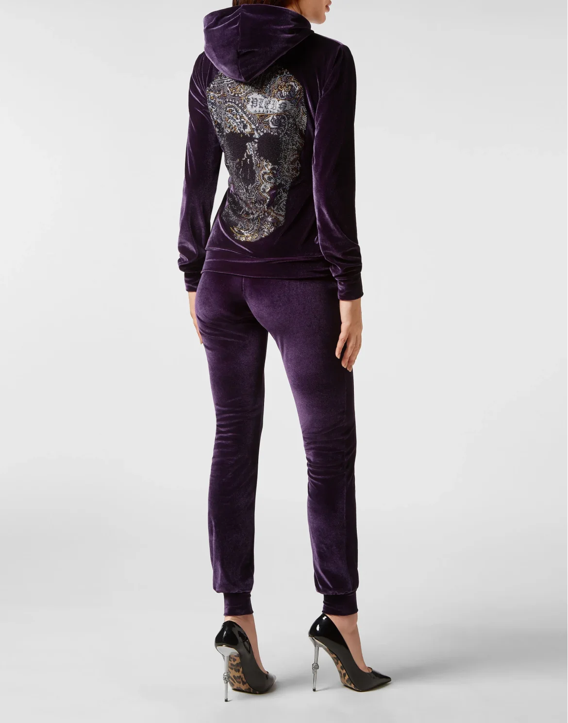 Jogging Tracksuit: Hoodie/Trousers Paisley Skull, цвет: Фиолетовый
