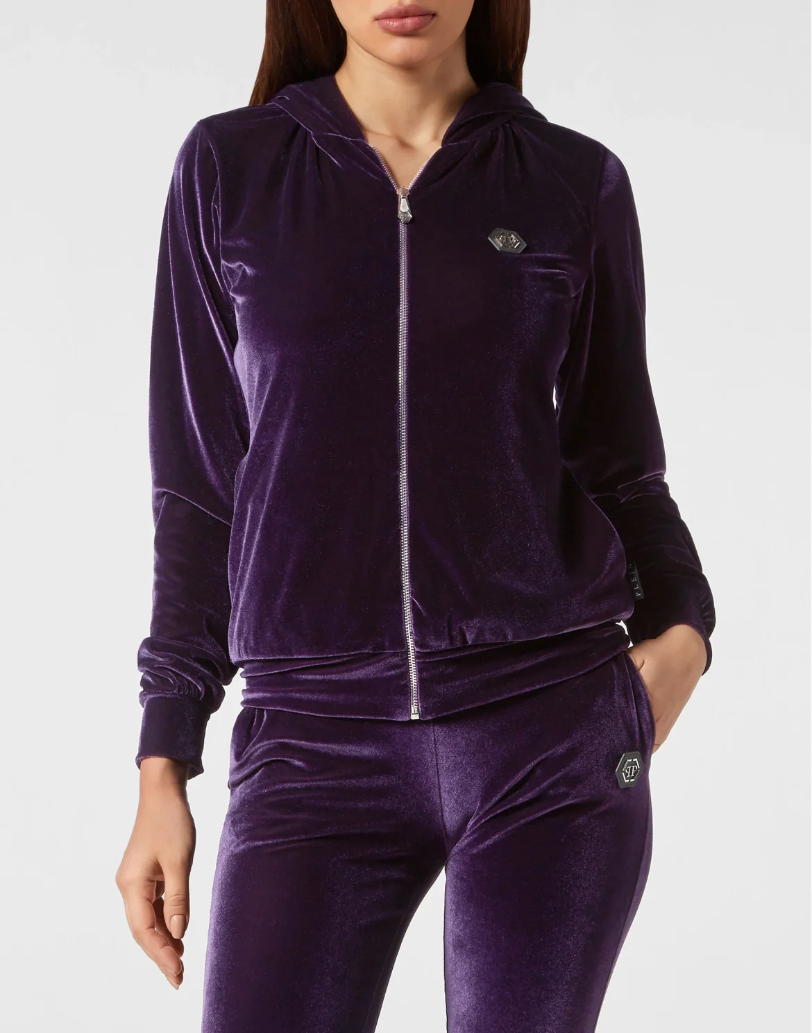 Jogging Tracksuit: Hoodie/Trousers Paisley Skull, цвет: Фиолетовый