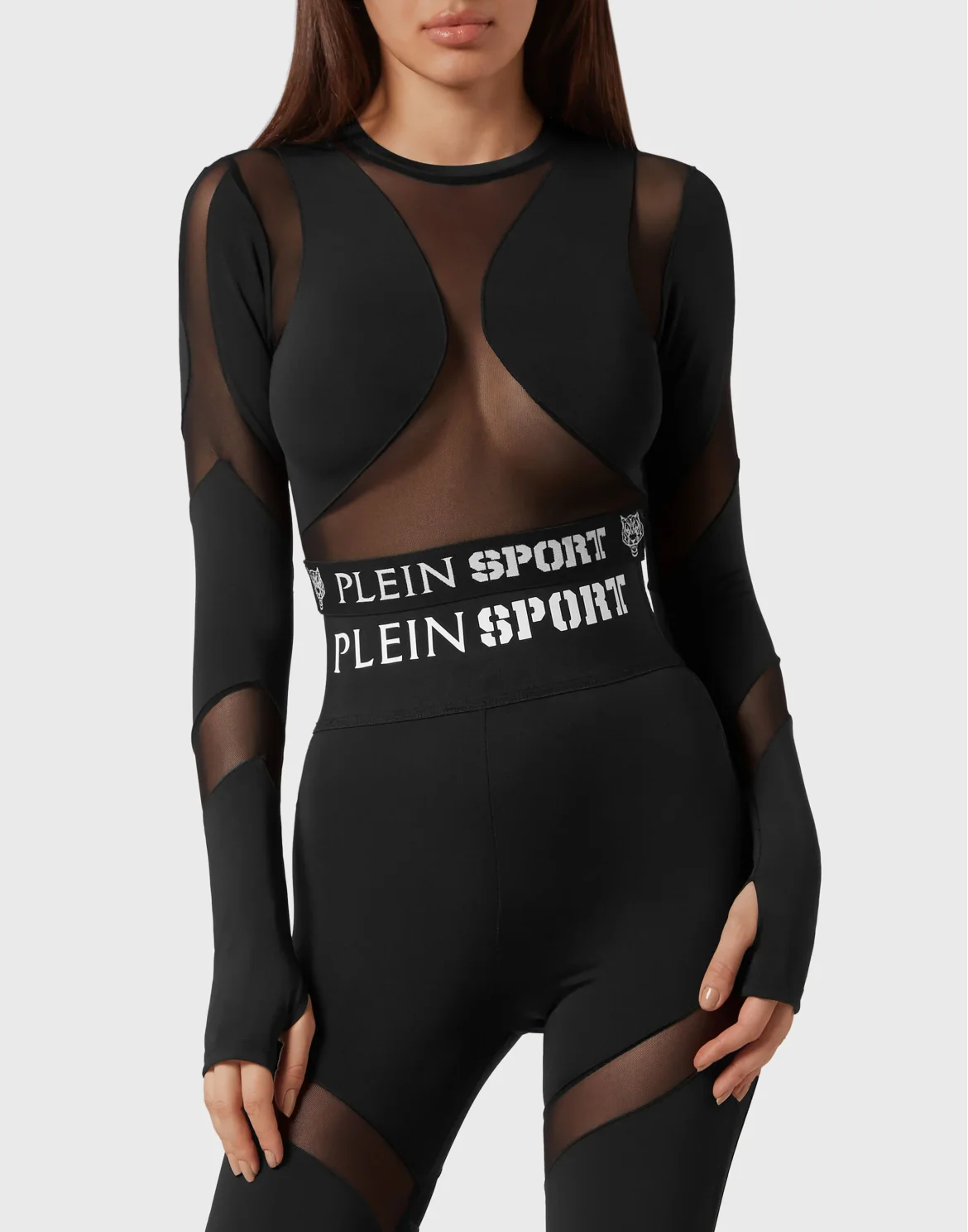 Jogging Crop Top LS Plein Sport, цвет: Черный
