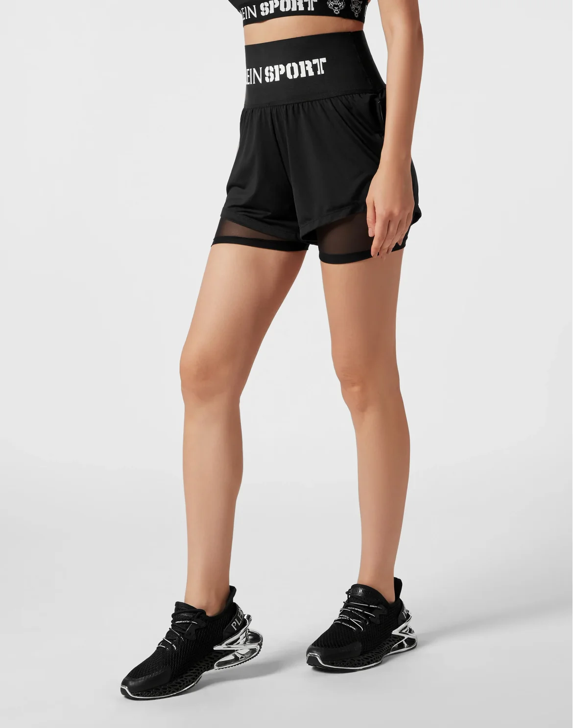 Double-layered Jogging Shorts Plein Sport, цвет: Черный