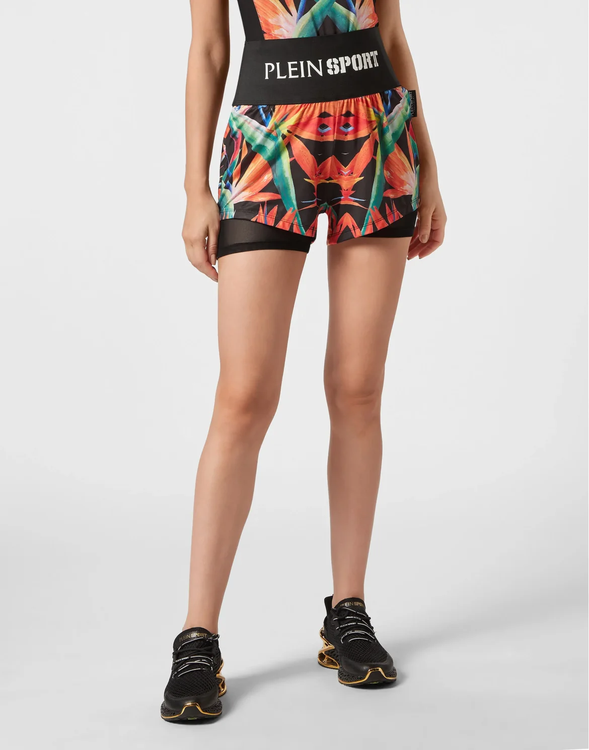 Double-layered jogging shorts, цвет: Черный
