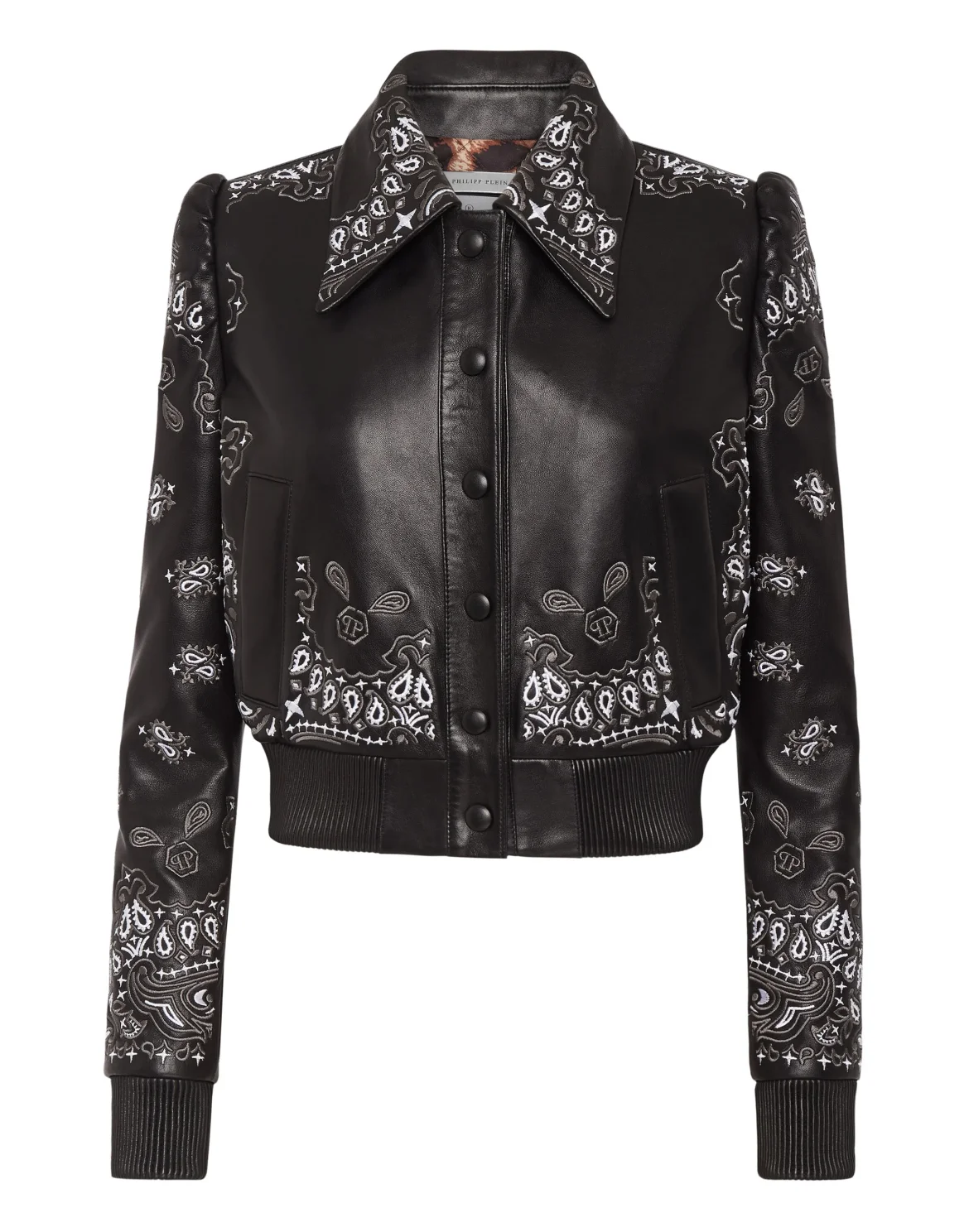 Leather Bomber Paisley Bandana, цвет: Черный