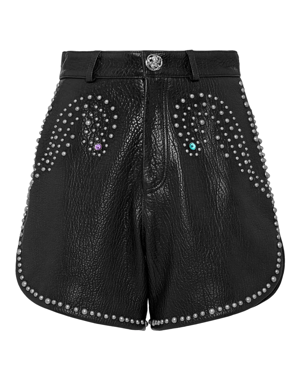 Vintage Leather Hot Pants, цвет: Черный