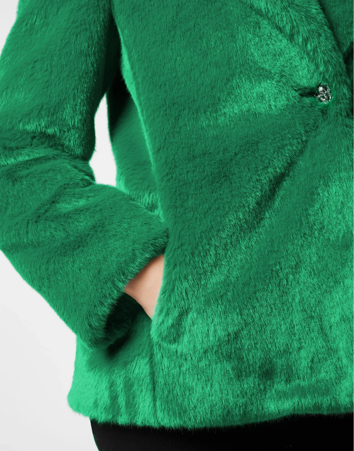 Eco Mink Short Coat Basic, цвет: Зеленый