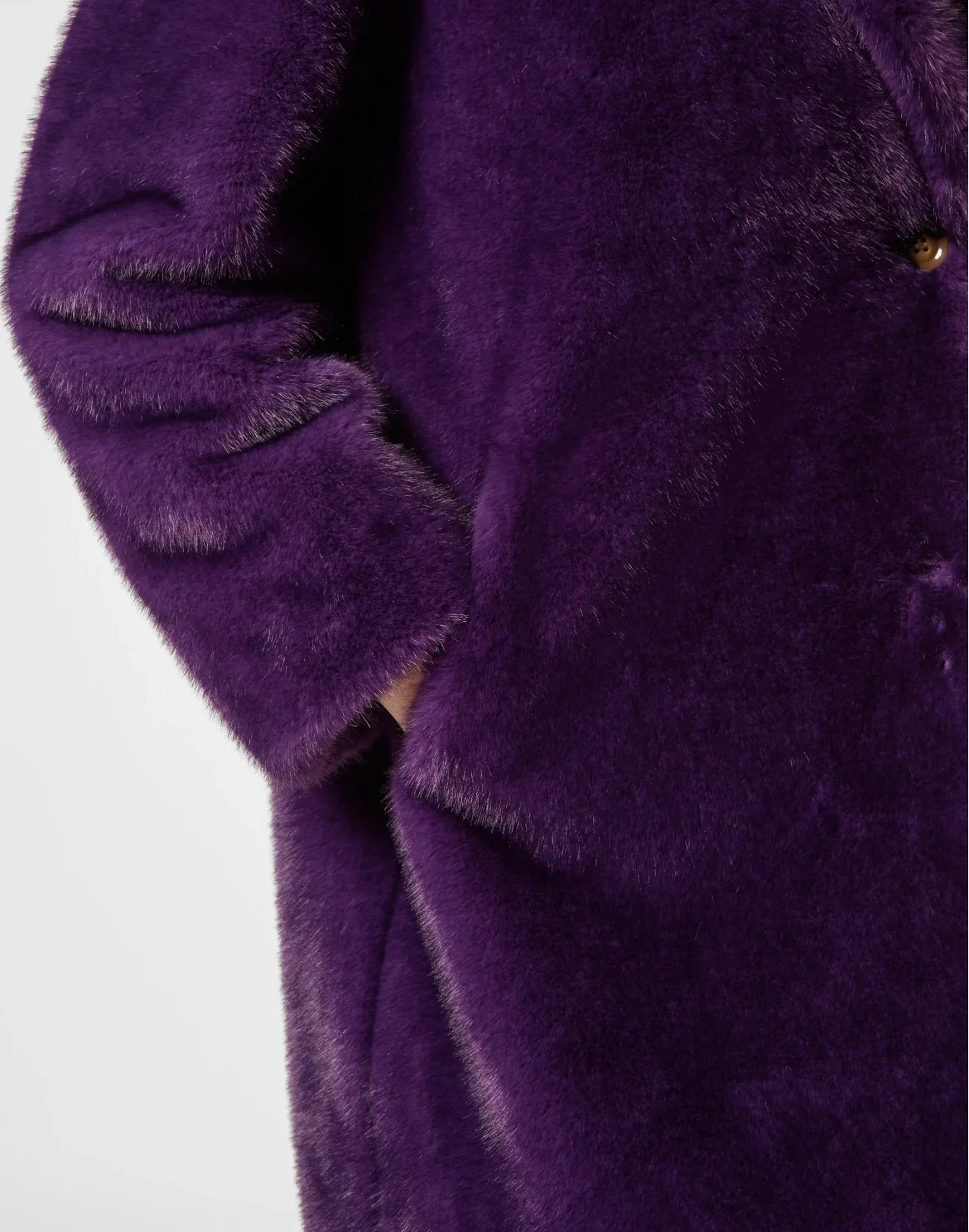 Eco Mink Coat Basic, цвет: Фиолетовый