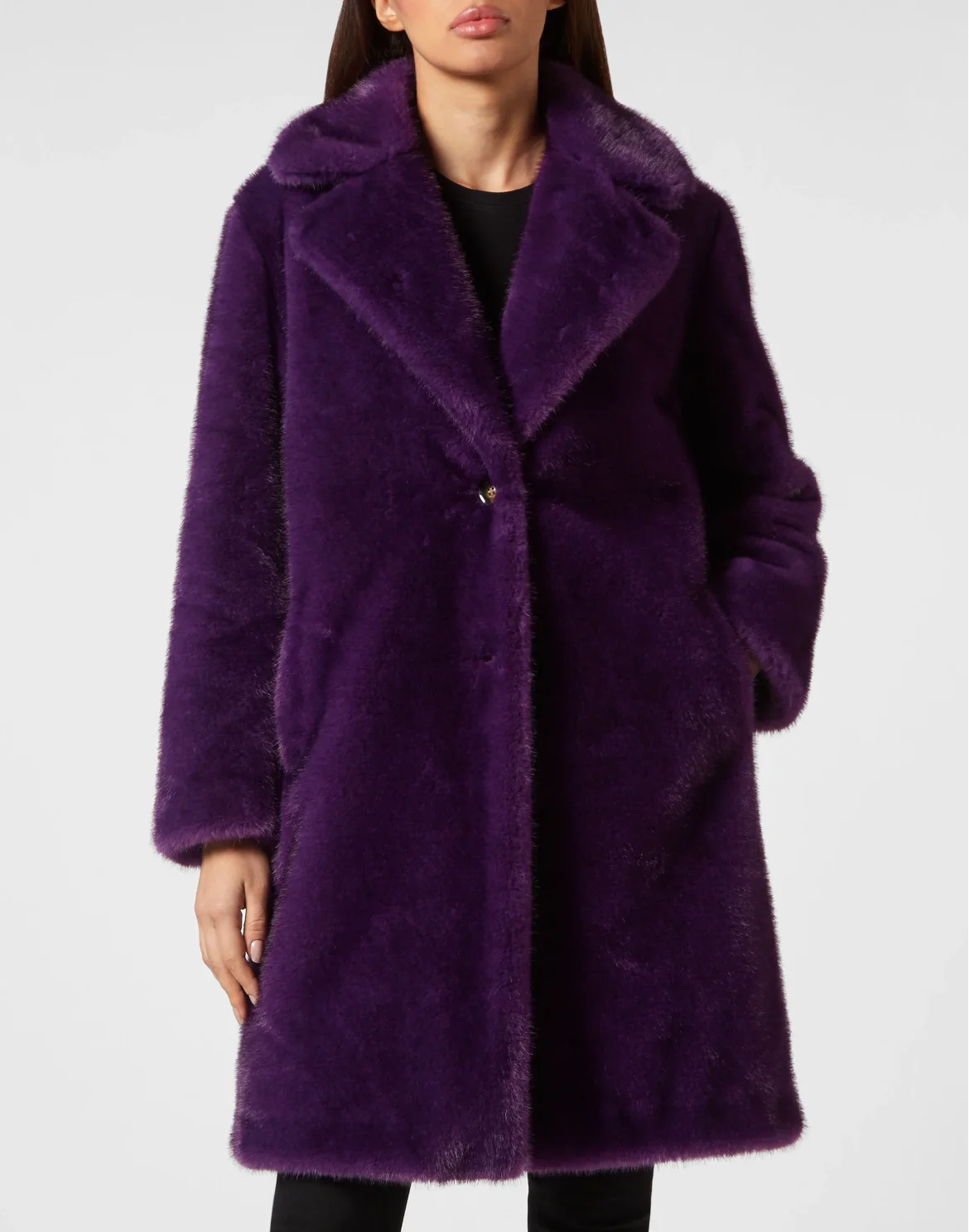 Eco Mink Coat Basic, цвет: Фиолетовый
