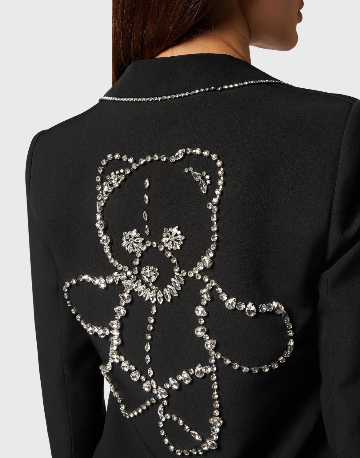 Cady/Satin Boxy Blazer Teddy Bear, цвет: Черный