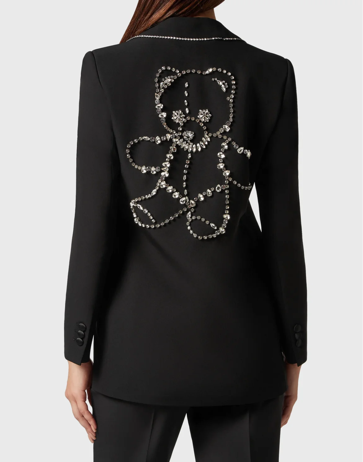 Cady/Satin Boxy Blazer Teddy Bear, цвет: Черный