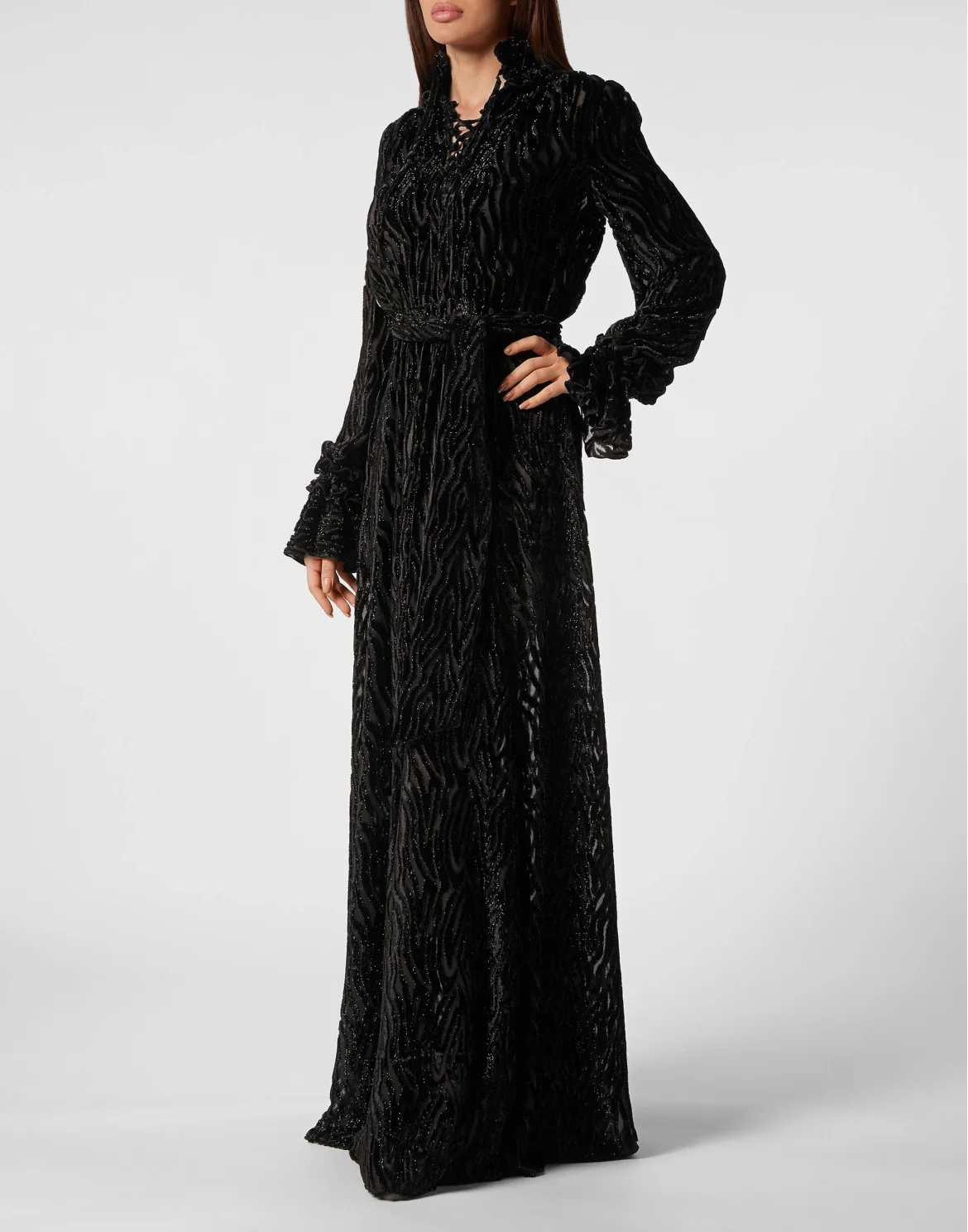 Chiffon Gipsy Dress, цвет: Черный