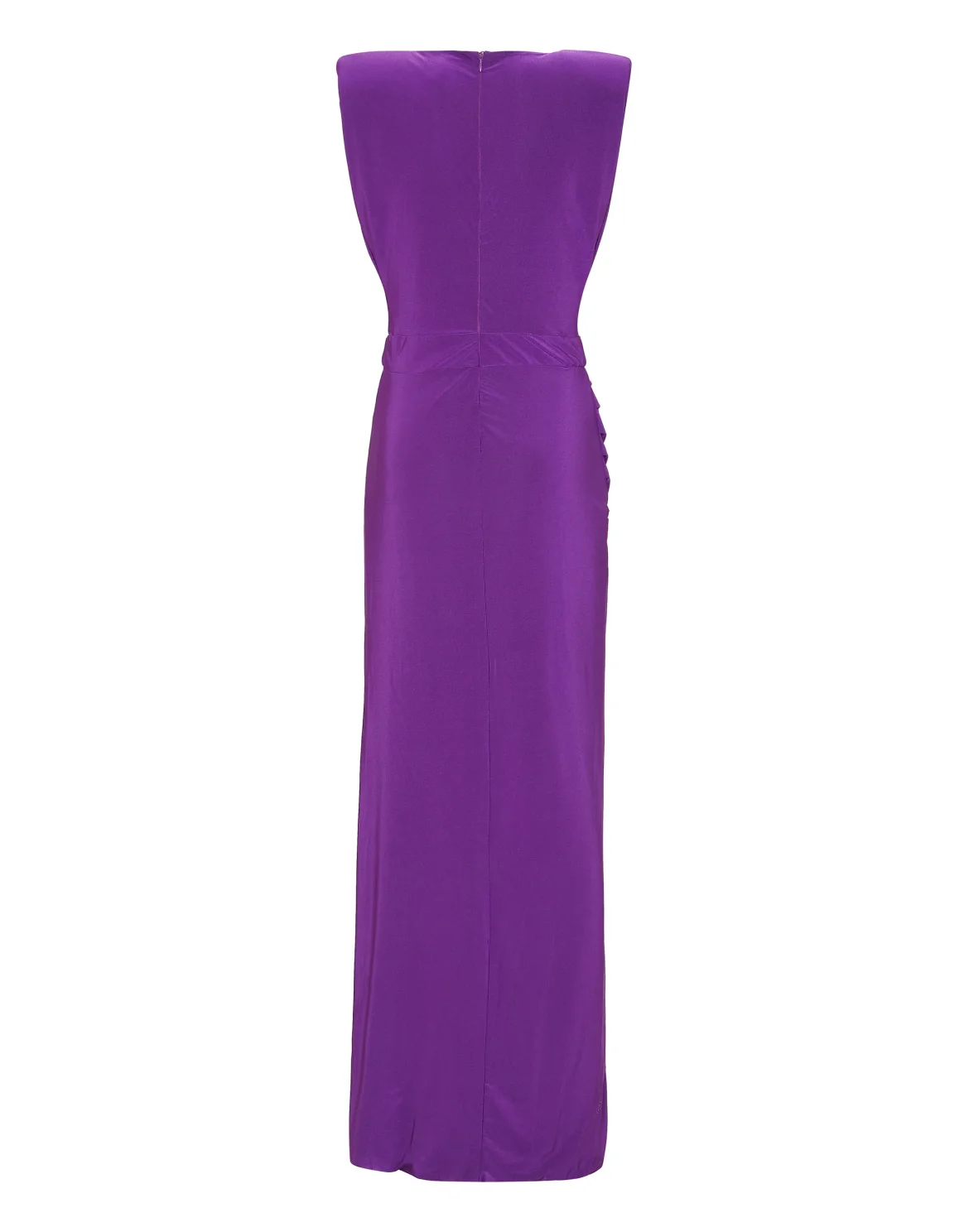 Shoulder Padded Long Dress, цвет: Фиолетовый