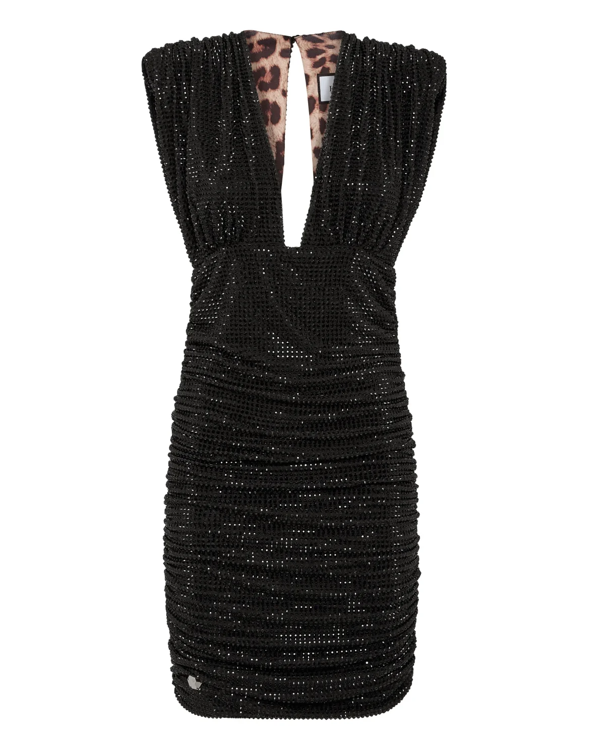 Shoulder Padded Mini Dress Stones, цвет: Черный