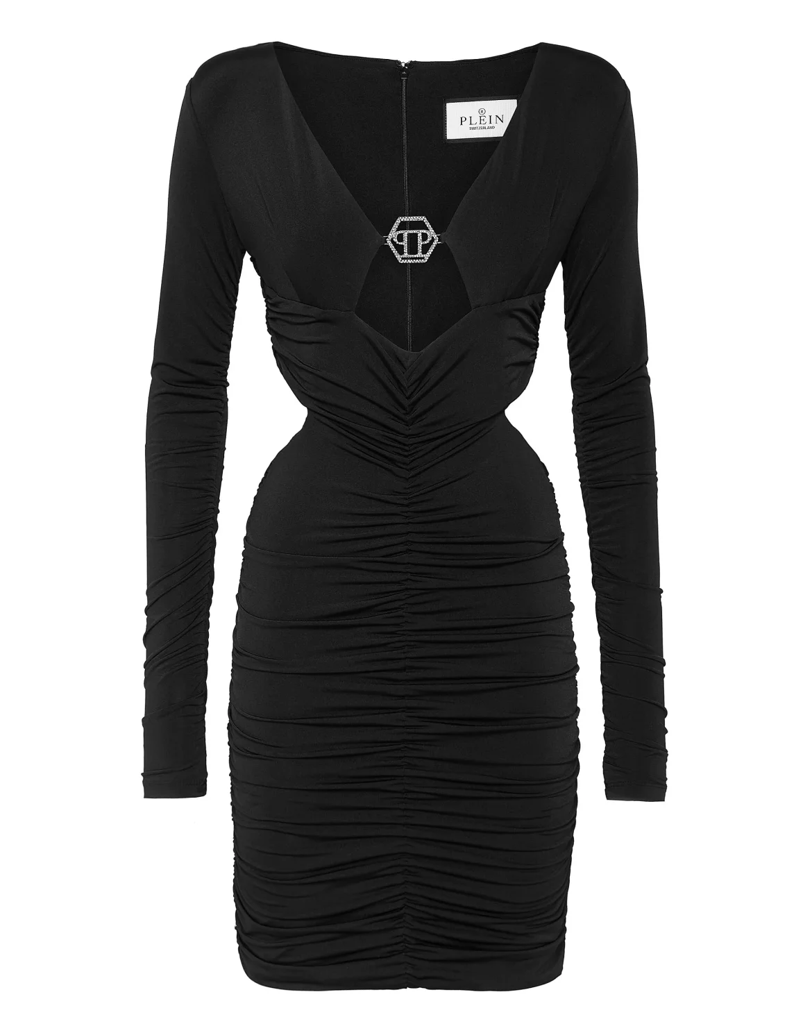 Crimped Mini Dress LS, цвет: Черный