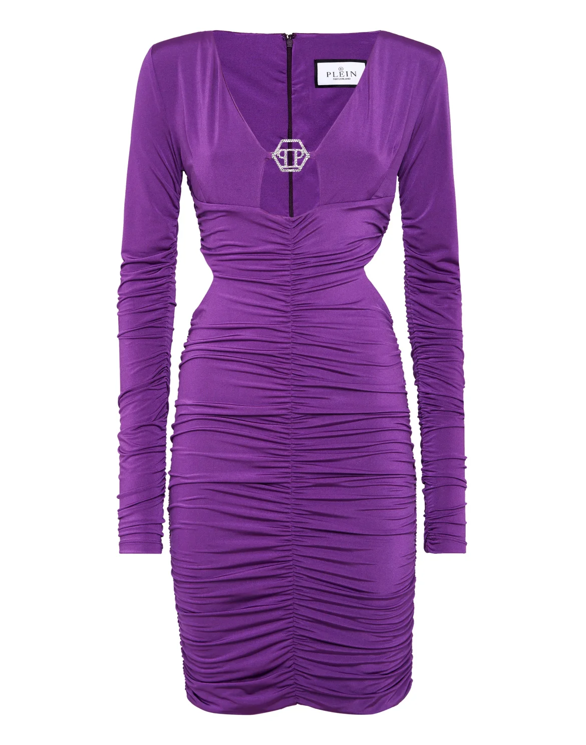 Crimped Mini Dress LS, цвет: Фиолетовый