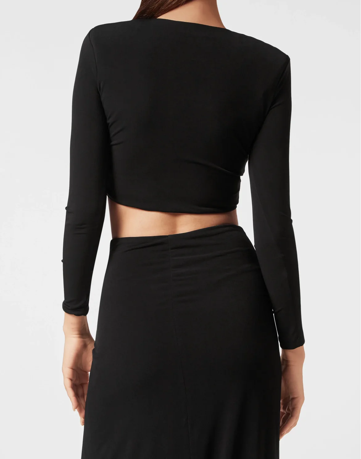 Cropped Top LS, цвет: Черный