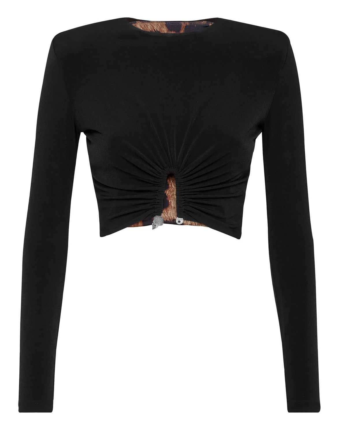 Cropped Top LS, цвет: Черный
